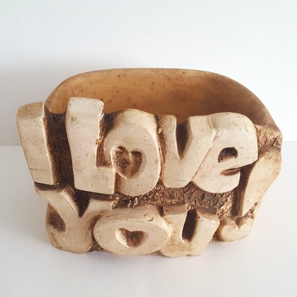 Wood Planter "I Love You" - Picture 1 of 16